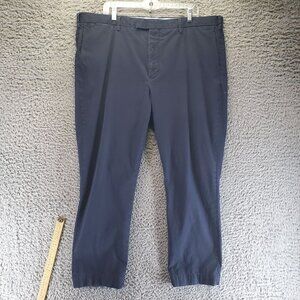Polo Ralph Lauren Pants Mens 42x30 Navy Blue Stretch Straight Fit Chino